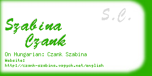 szabina czank business card